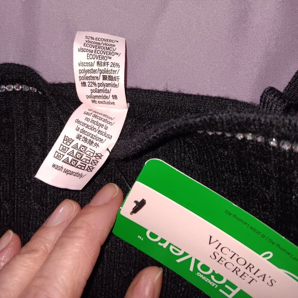 Victoria's Secret Black and Rhinestones Luxe Cable Knit Shine Bodysuit - Picture 5 of 6